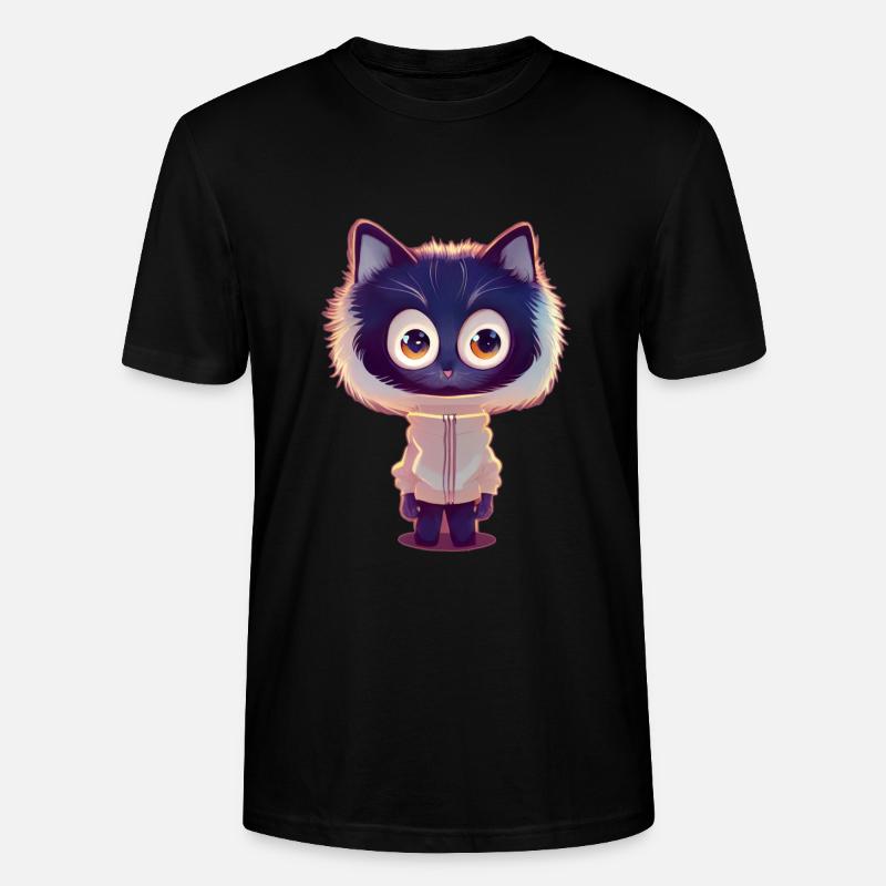 Chat renard avec pull - T-shirt bio CRAFTER Stanley Stella Unisexe - noir