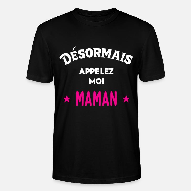 Idée D'Annonce De Grossesse - T-shirt bio CRAFTER Stanley Stella Unisexe - noir