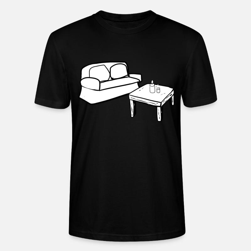 Wohnen Symbol Tisch Sofa Wohnzimmer - Stanley/Stella Unisex Bio-T-Shirt CRAFTER - Schwarz
