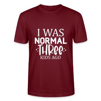 mummy - Stanley/Stella CRAFTER Unisex Organic T-Shirt - burgundy - Front - Alina (178cm) & Michal (187cm)
