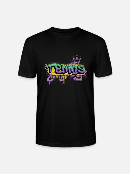 Tennis Graffiti Spray Sprayer Player Sports - Stanley/Stella CRAFTER Unisex Organic T-Shirt - black