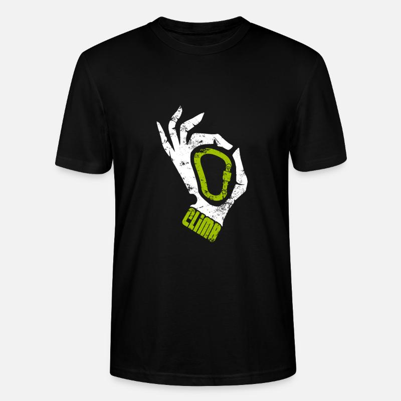 Cadeau passion escalade CLIMB - T-shirt bio CRAFTER Stanley Stella Unisexe - noir