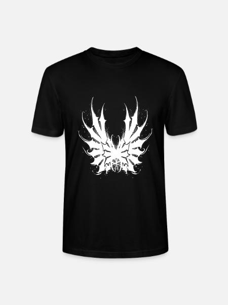 Evil white wings art - Stanley/Stella CRAFTER Unisex Organic T-Shirt - black