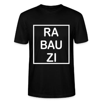 RABAUZI Frech Frei - Stanley/Stella Unisex Bio-T-Shirt CRAFTER - Schwarz - Vorne - Alina (178cm) & Michal (187cm)