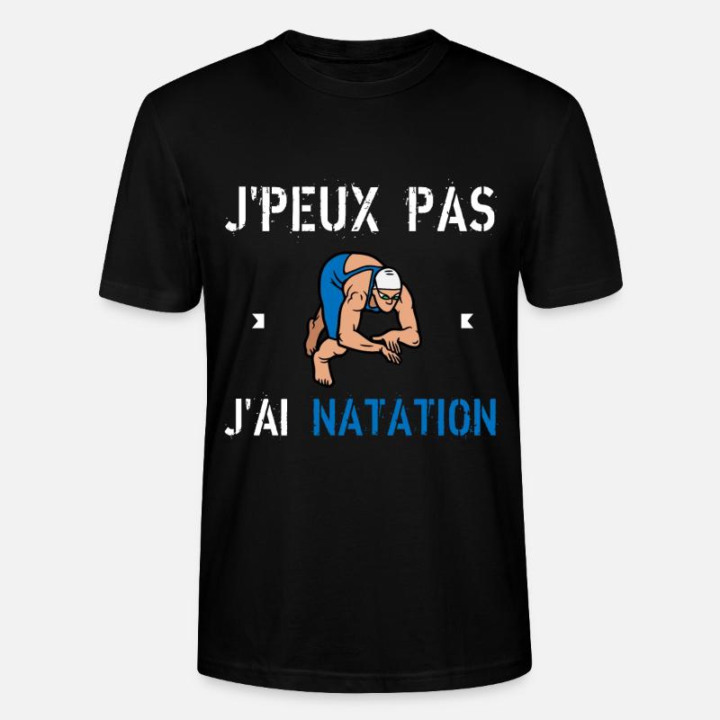 J'Peux Pas J'Ai natation - T-shirt bio CRAFTER Stanley Stella Unisexe - noir