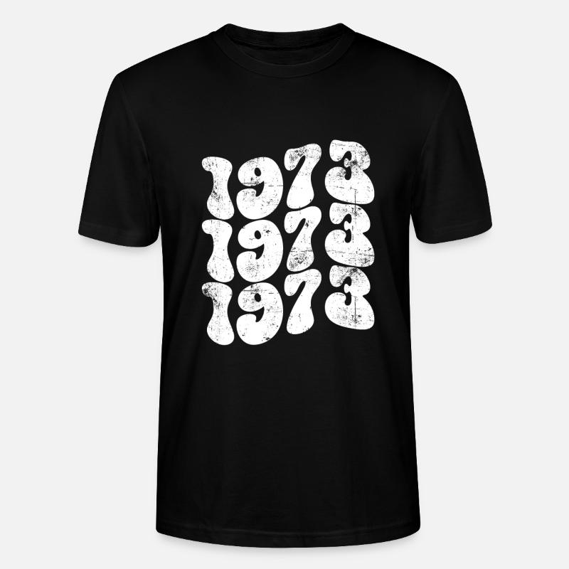 1973 50e anniversaire - T-shirt bio CRAFTER Stanley Stella Unisexe - noir