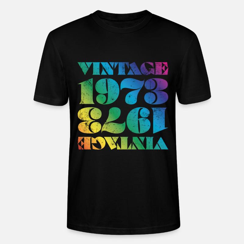Millésime 1973 - T-shirt bio CRAFTER Stanley Stella Unisexe - noir