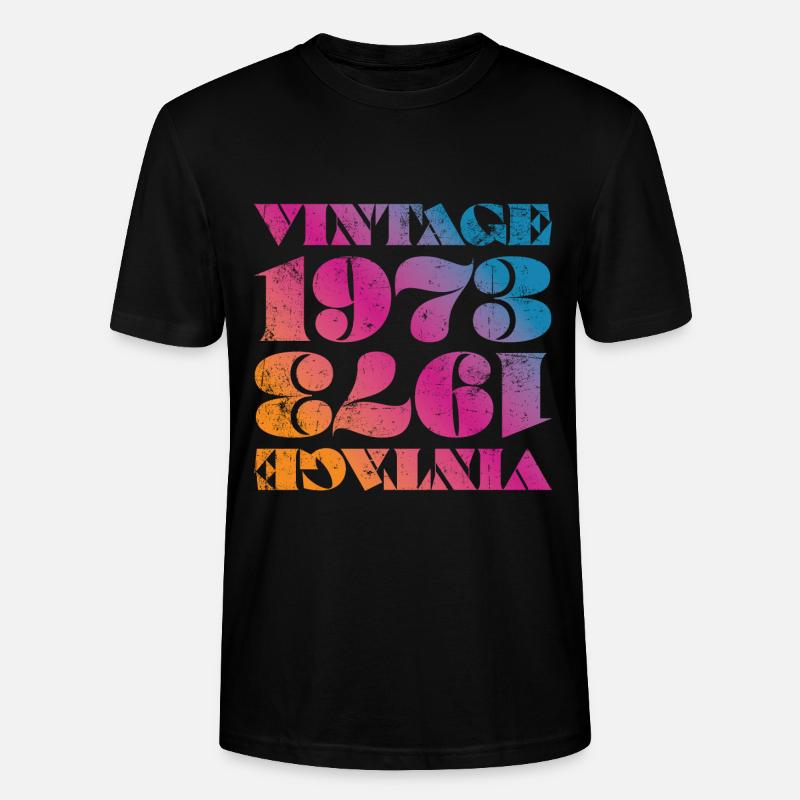 Millésime 1973 - T-shirt bio CRAFTER Stanley Stella Unisexe - noir