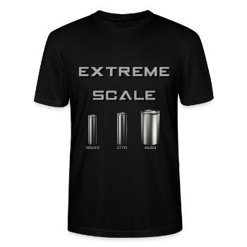 Extreme Scale Batteries - Stanley/Stella Unisex Bio-T-Shirt CRAFTER - Schwarz - Vorne - Alina (178cm) & Michal (187cm)