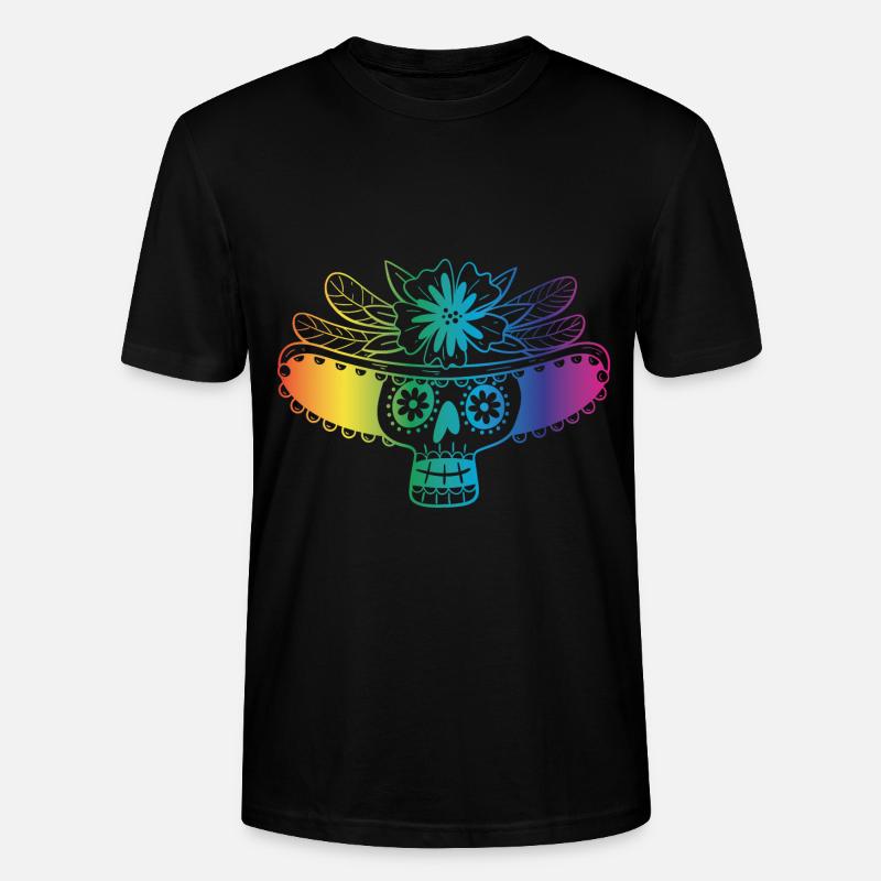 5 de mayo Crâne - T-shirt bio CRAFTER Stanley Stella Unisexe - noir
