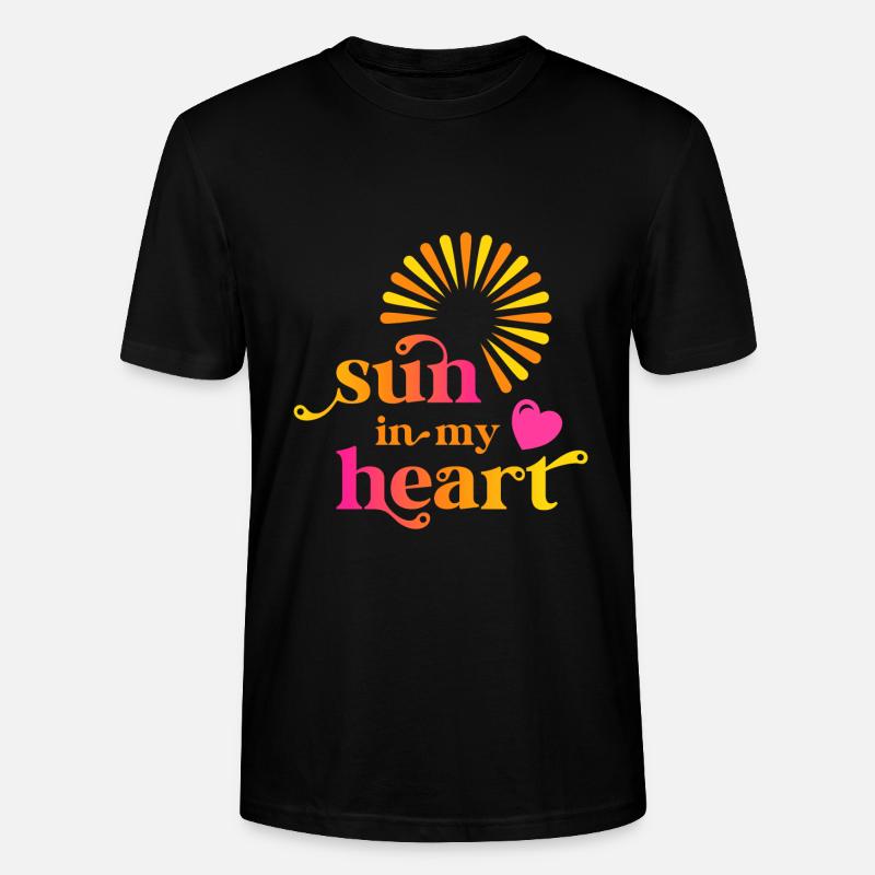 Soleil dans mon cœur - T-shirt bio CRAFTER Stanley Stella Unisexe - noir