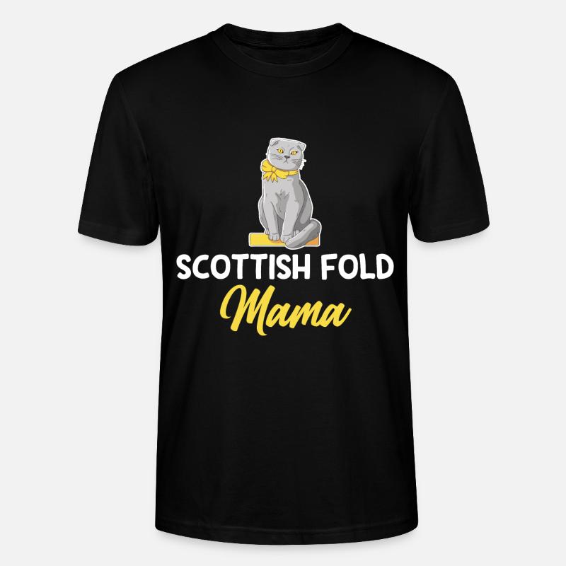 Chat écossais Fold - T-shirt bio CRAFTER Stanley Stella Unisexe - noir