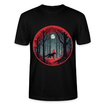 Little Red Riding Hood - Stanley/Stella CRAFTER Unisex Organic T-Shirt - black - Front - Alina (178cm) & Michal (187cm)