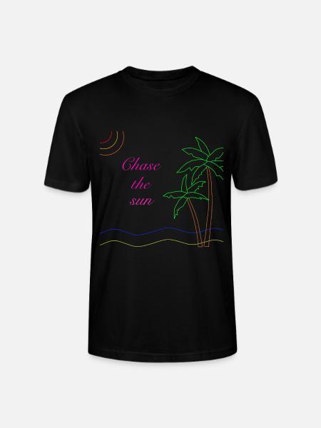 Chase the sun - Stanley/Stella CRAFTER Unisex Organic T-Shirt - black
