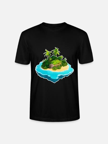 Island in the tropics - Stanley/Stella CRAFTER Unisex Organic T-Shirt - black