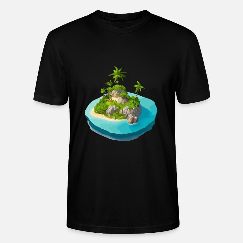 Îlot vectorisé - T-shirt bio CRAFTER Stanley Stella Unisexe - noir