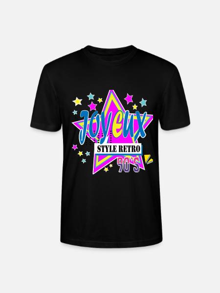 Freude im Retro-90er-Stil - Stanley/Stella Unisex Bio-T-Shirt CRAFTER - Schwarz