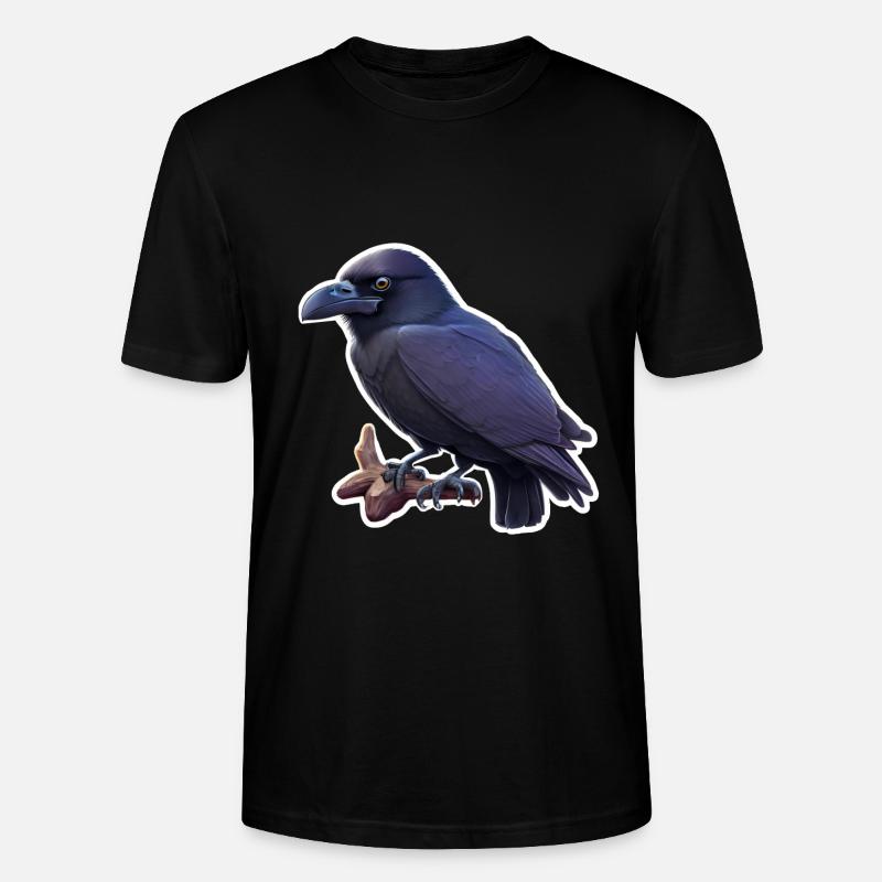 Krähe - Stanley/Stella Unisex Bio-T-Shirt CRAFTER - Schwarz