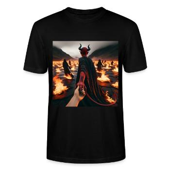 Folge mir in den Abgrund - Infernal Devil's Pact #13 - Stanley/Stella Unisex Bio-T-Shirt CRAFTER - Schwarz - Vorne - Alina (178cm) & Michal (187cm)