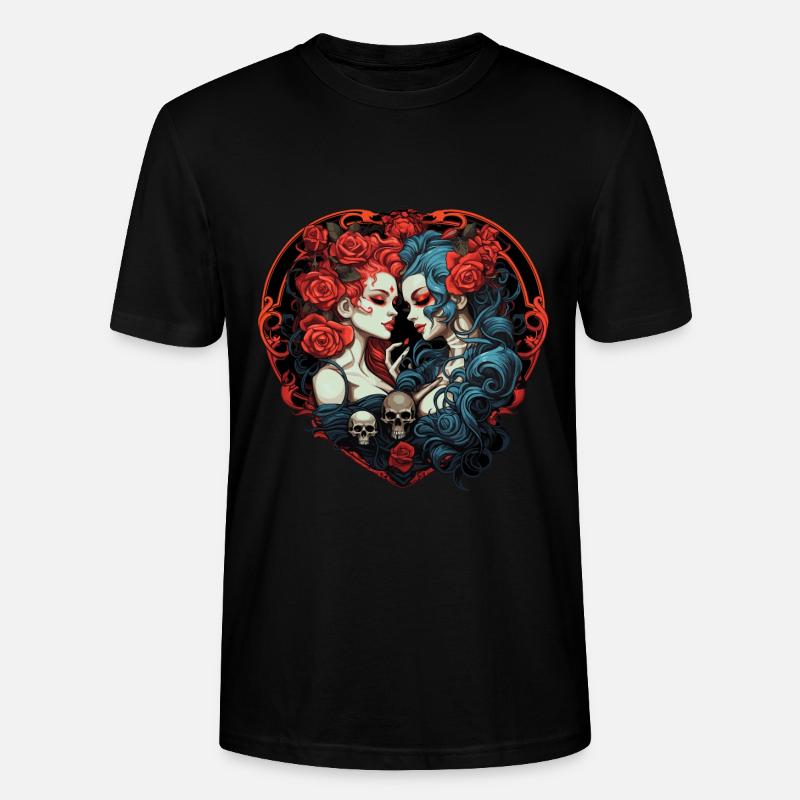 Abstract Devil Satan Skeleton Demons - Stanley/Stella CRAFTER Unisex Organic T-Shirt - black