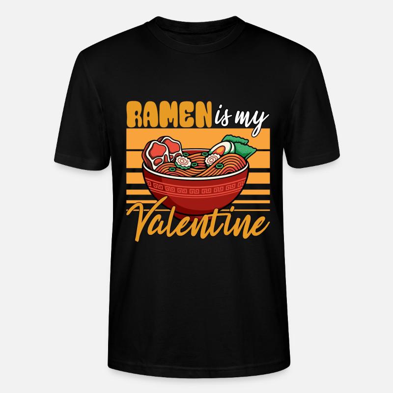 ramen is my valentine - Stanley/Stella Unisex Bio-T-Shirt CRAFTER - Schwarz