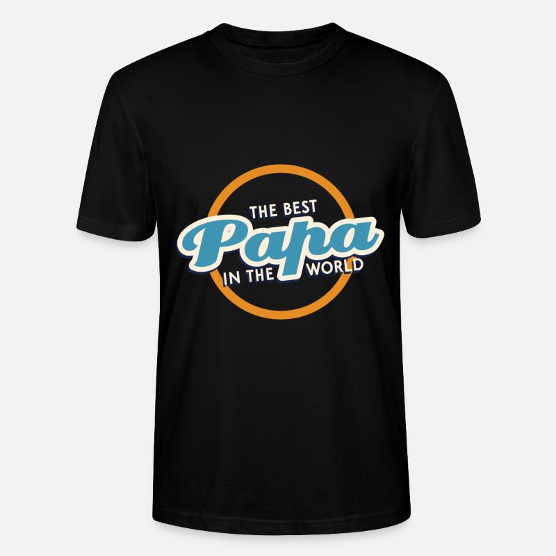 papa father daddy - Stanley/Stella Unisex Bio-T-Shirt CRAFTER - Schwarz