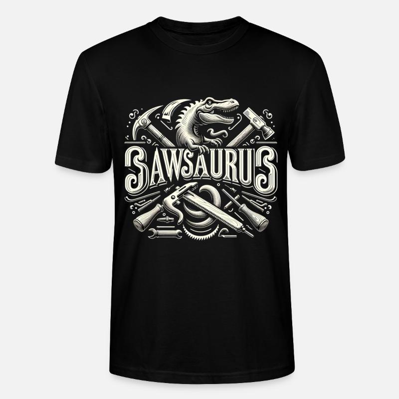 Sawsaurus 5 - Stanley/Stella CRAFTER Unisex Organic T-Shirt - black
