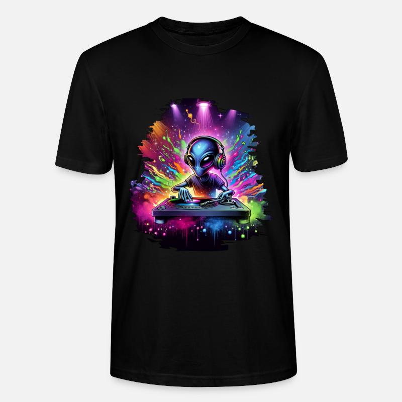 Alien DJ - Stanley/Stella Unisex Bio-T-Shirt CRAFTER - Schwarz