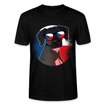 République tchèque - T-shirt bio CRAFTER Stanley Stella Unisexe - noir - Devant - Alina (178cm) & Michal (187cm)