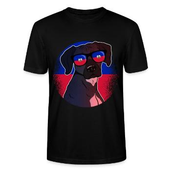 Haïti - T-shirt bio CRAFTER Stanley Stella Unisexe - noir - Devant - Alina (178cm) & Michal (187cm)