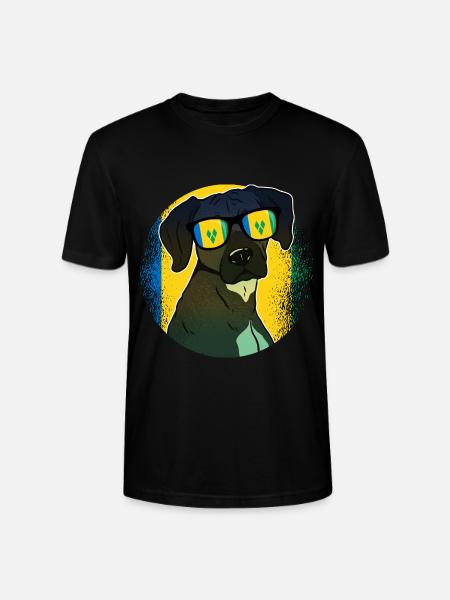 Saint Vincent et les Grenadines - T-shirt bio CRAFTER Stanley Stella Unisexe - noir