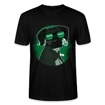 Saudi Arabia - Stanley/Stella CRAFTER Unisex Organic T-Shirt - black - Front - Alina (178cm) & Michal (187cm)
