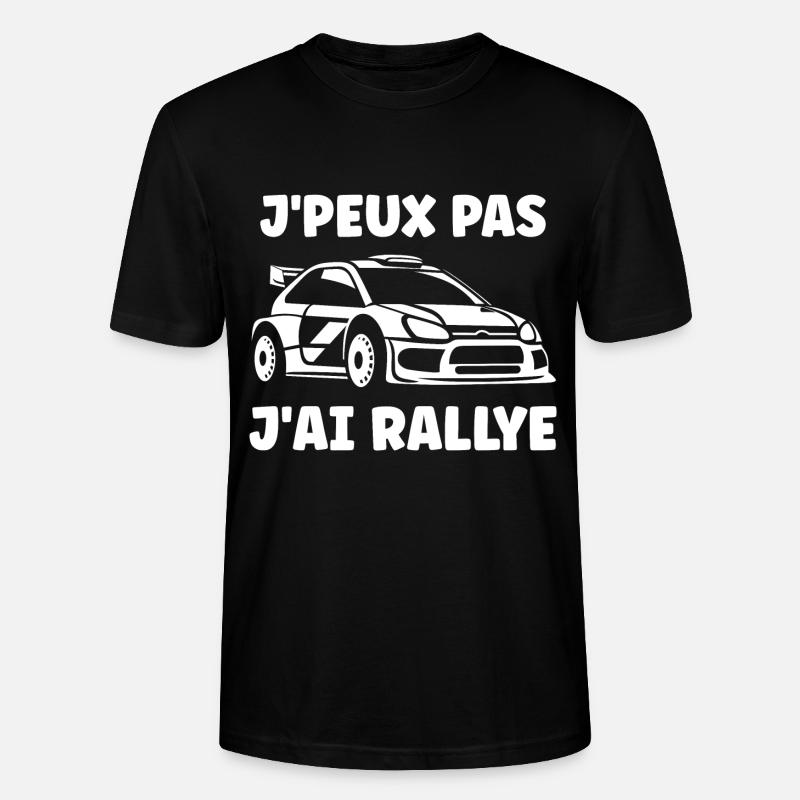Humour pilote de rallye - T-shirt bio CRAFTER Stanley Stella Unisexe - noir