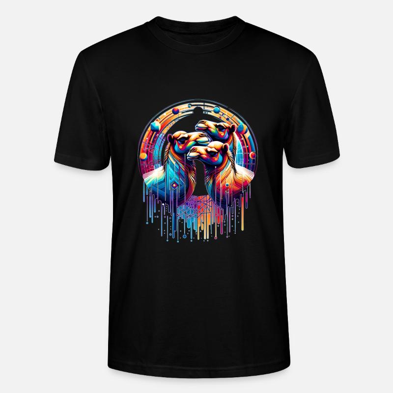 Cosmic Camels - Techno Mirage - Stanley/Stella Unisex Bio-T-Shirt CRAFTER - Schwarz
