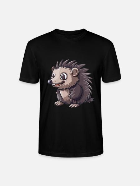 Hérisson souriant mignon pour vous - T-shirt bio CRAFTER Stanley Stella Unisexe - noir