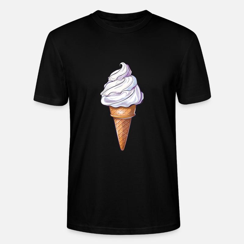 Sommersüße Eistüte Mit Sahnehäubchen - Stanley/Stella Unisex Bio-T-Shirt CRAFTER - Schwarz