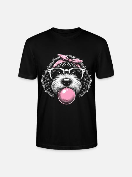Bernedoodle Dog Chewing Gum - Stanley/Stella CRAFTER Unisex Organic T-Shirt - black