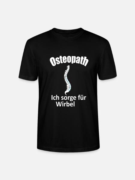 Osteopath, Ich sorge für Wirbel, shirt Geschenk - Stanley/Stella Unisex Bio-T-Shirt CRAFTER - Schwarz