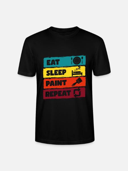 Painter Construction Site Craftsmen - Stanley/Stella CRAFTER Unisex Organic T-Shirt - black