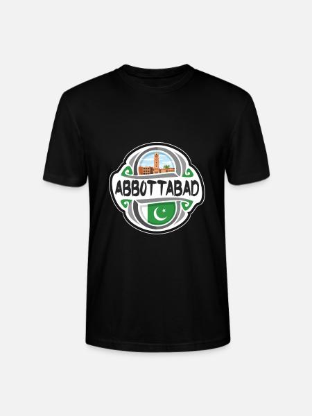 Abbottabad Pakistan Flag Travel Souvenir Badge Sta - Stanley/Stella CRAFTER Unisex Organic T-Shirt - black