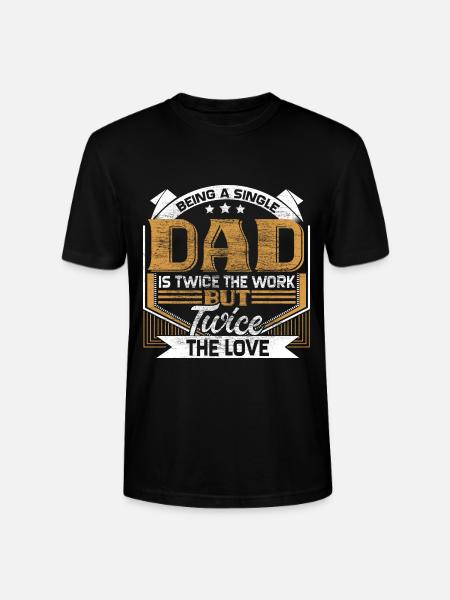 Single Father Papa Father's Day - Stanley/Stella CRAFTER Unisex Organic T-Shirt - black