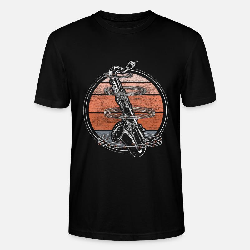 Saxophon Instrument Band Geschenk - Stanley/Stella Unisex Bio-T-Shirt CRAFTER - Schwarz