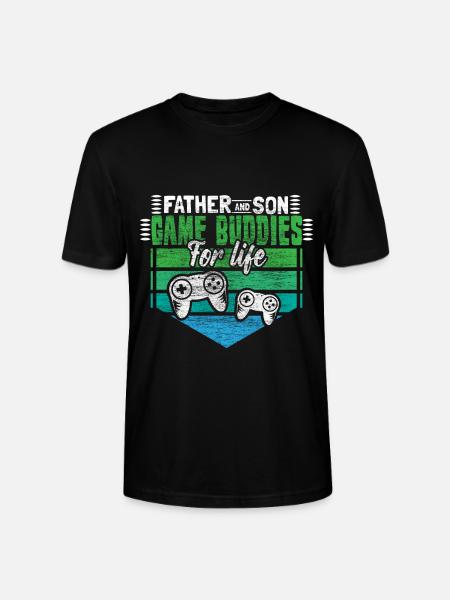 Father and son family - Stanley/Stella CRAFTER Unisex Organic T-Shirt - black