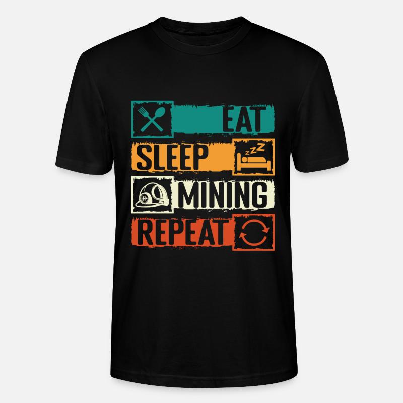 Miner Puits des mineurs souterrains - T-shirt bio CRAFTER Stanley Stella Unisexe - noir