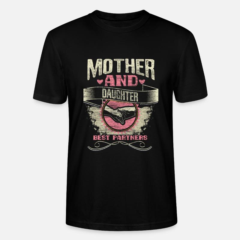 Mutter Tochter Beste Freunde Eltern - Stanley/Stella Unisex Bio-T-Shirt CRAFTER - Schwarz