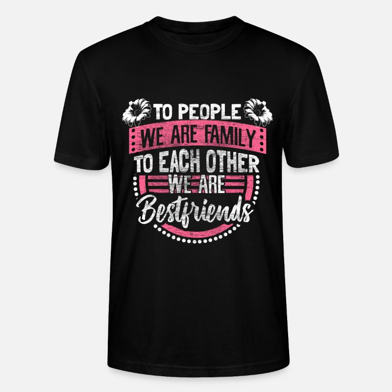Mutter Tochter Freunde Mutterliebe - Stanley/Stella Unisex Bio-T-Shirt CRAFTER - Schwarz