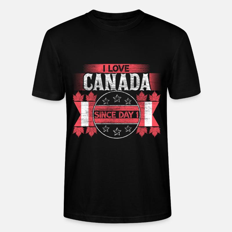 Kanada Schnee Herkunft Geschenkidee - Stanley/Stella Unisex Bio-T-Shirt CRAFTER - Schwarz