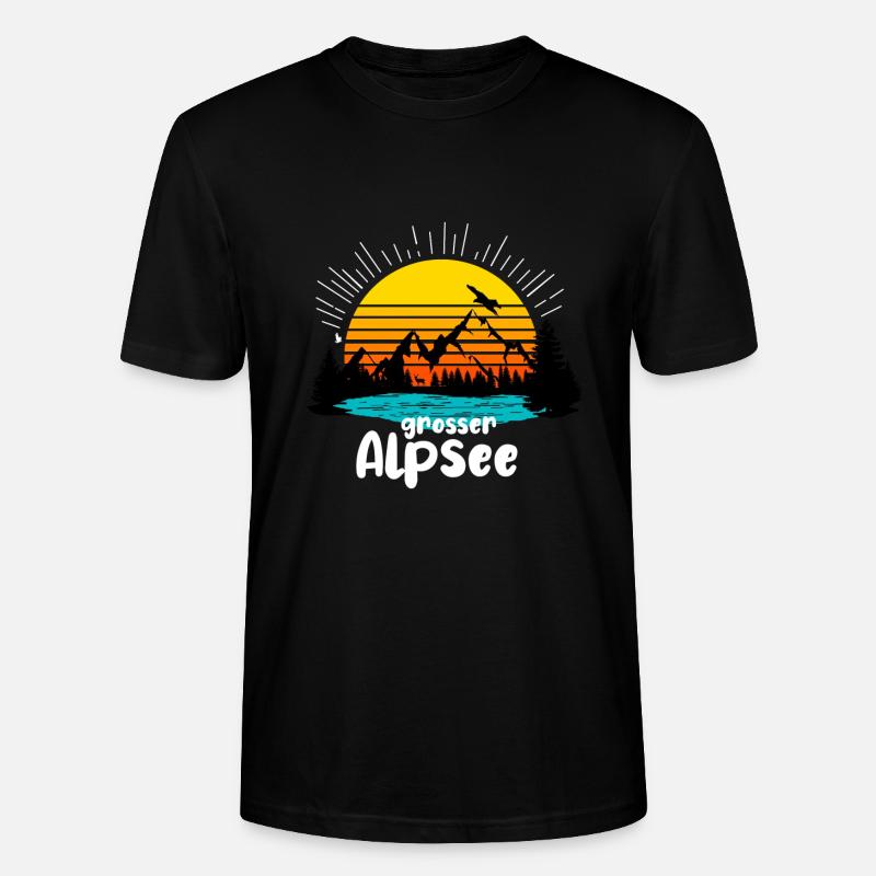 großer Alpsee - Stanley/Stella Unisex Bio-T-Shirt CRAFTER - Schwarz