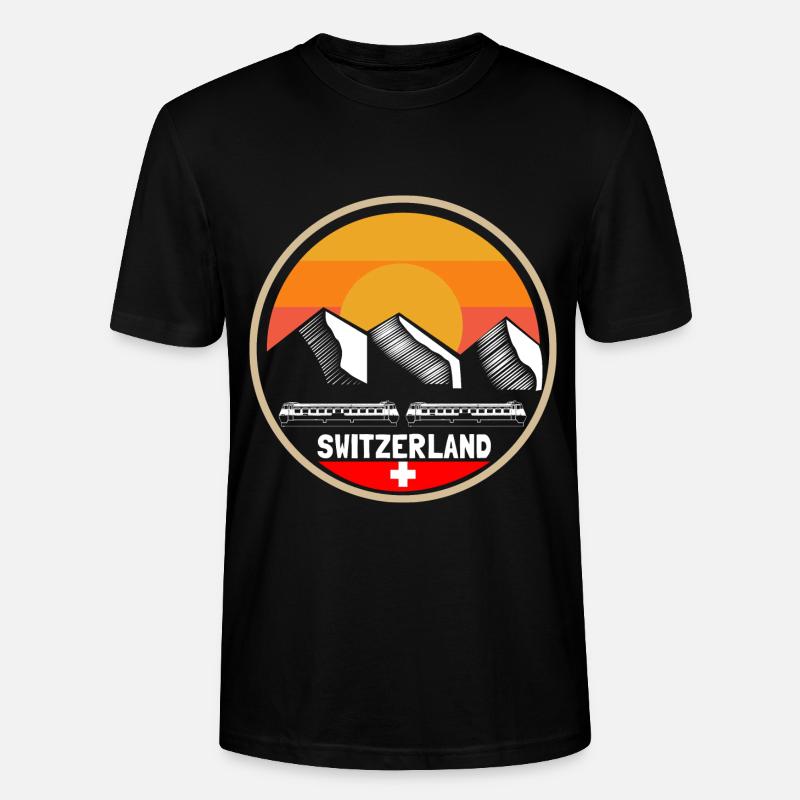 Idée cadeau Swiss Pride Suisse - T-shirt bio CRAFTER Stanley Stella Unisexe - noir