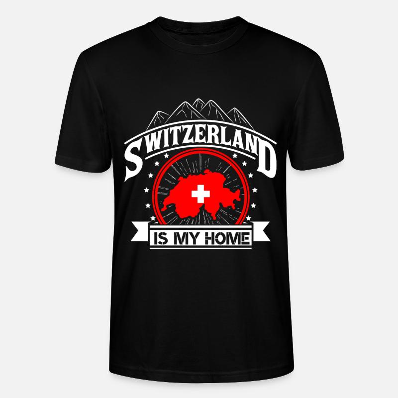Schweiz Schweizerisch Herkunft Geschenk - Stanley/Stella Unisex Bio-T-Shirt CRAFTER - Schwarz